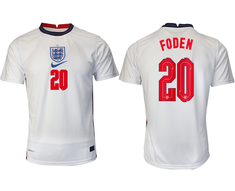 Men 2021 Europe England home AAA version #20 soccer jerseys